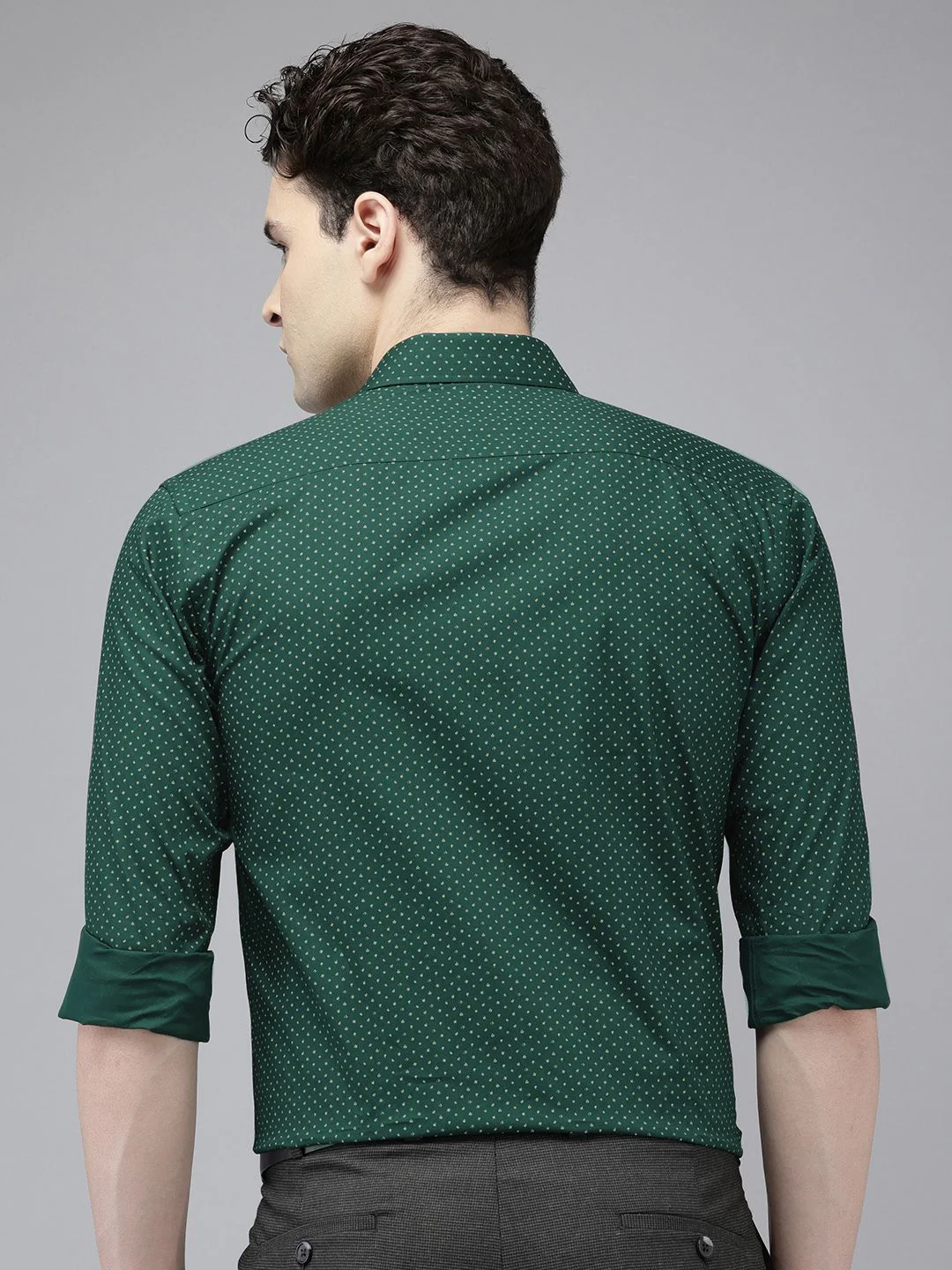 Park Avenue Pure Cotton Slim Fit Printed Formal Shirt - Image 4