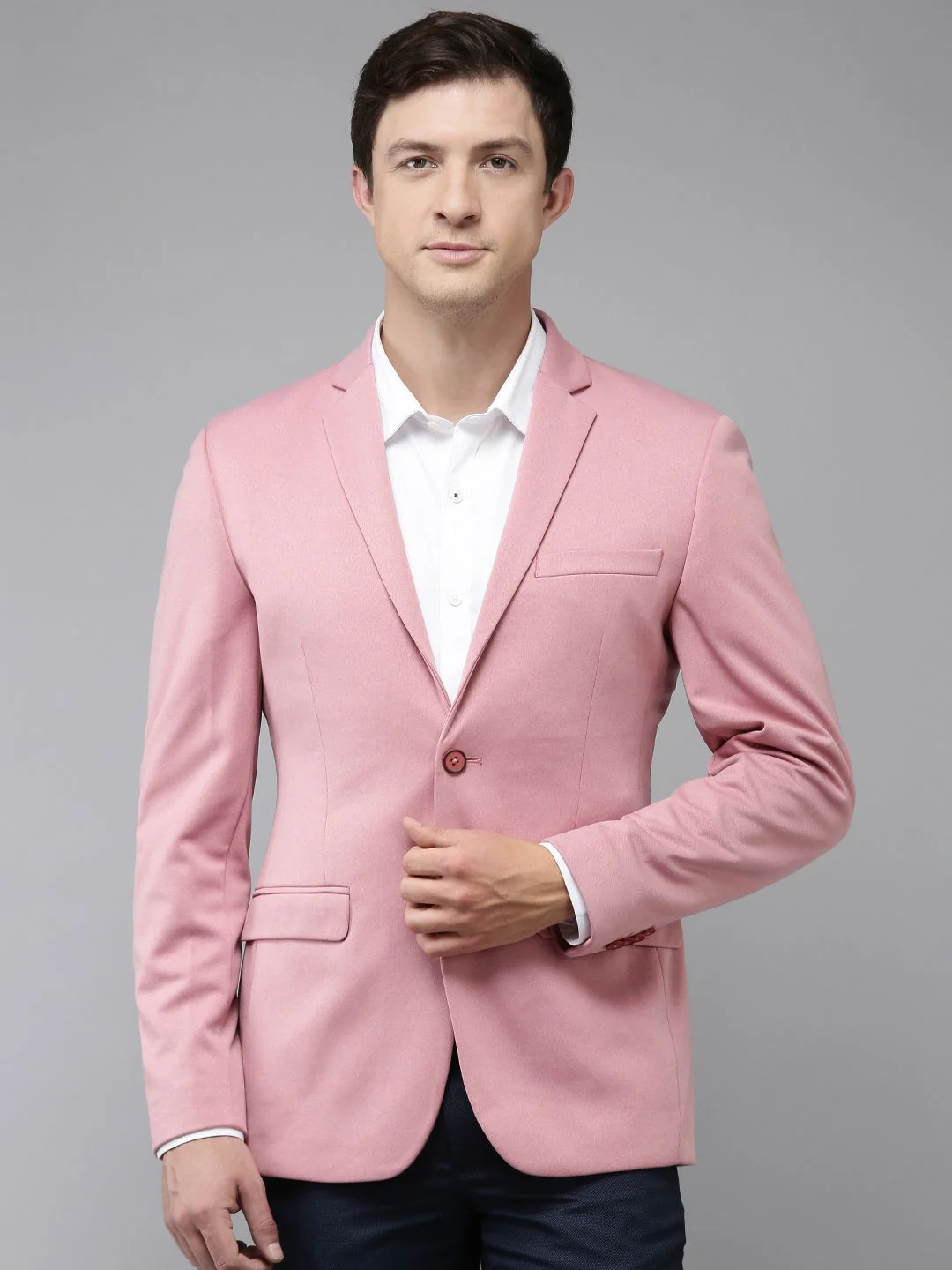 Park Avenue Self Design Single-Breasted Formal Blazers - Image 3
