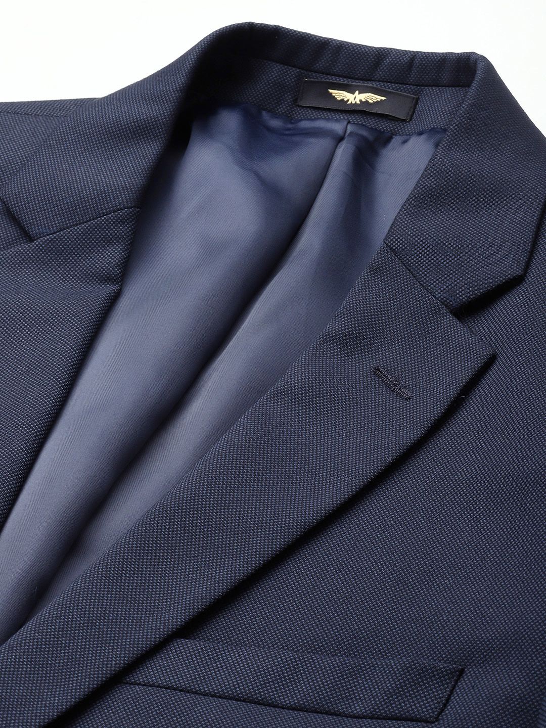 Park Avenue Self Design Single Breasted Super Slim Fit 3-Peice Suit - Image 6