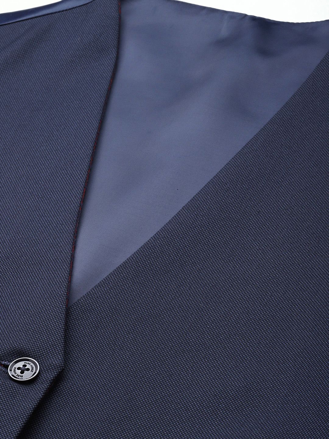 Park Avenue Self Design Single Breasted Super Slim Fit 3-Peice Suit - Image 7