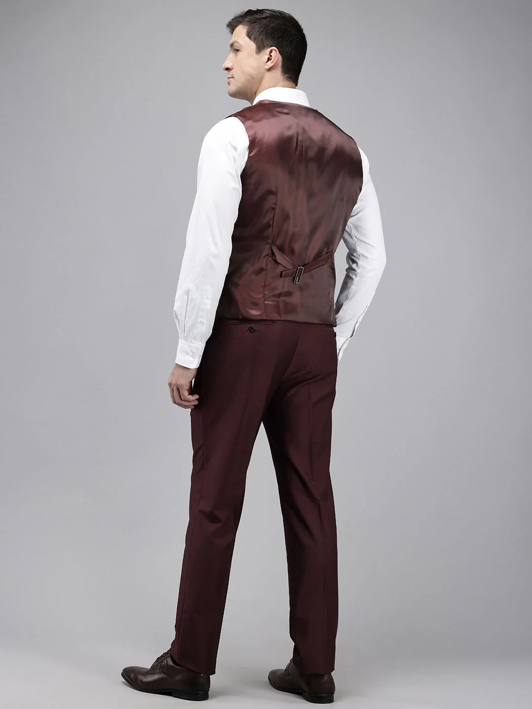 Park Avenue Self Design Single Breasted Super Slim Fit 3 Piece Party Suits - Image 3