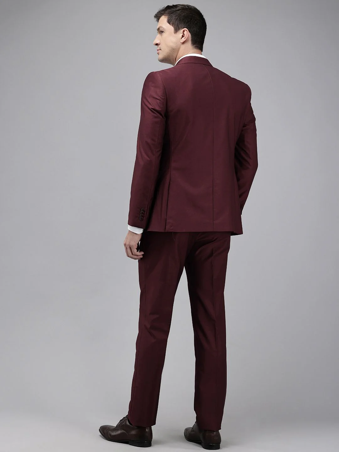 Park Avenue Self Design Single Breasted Super Slim Fit 3 Piece Party Suits - Image 5