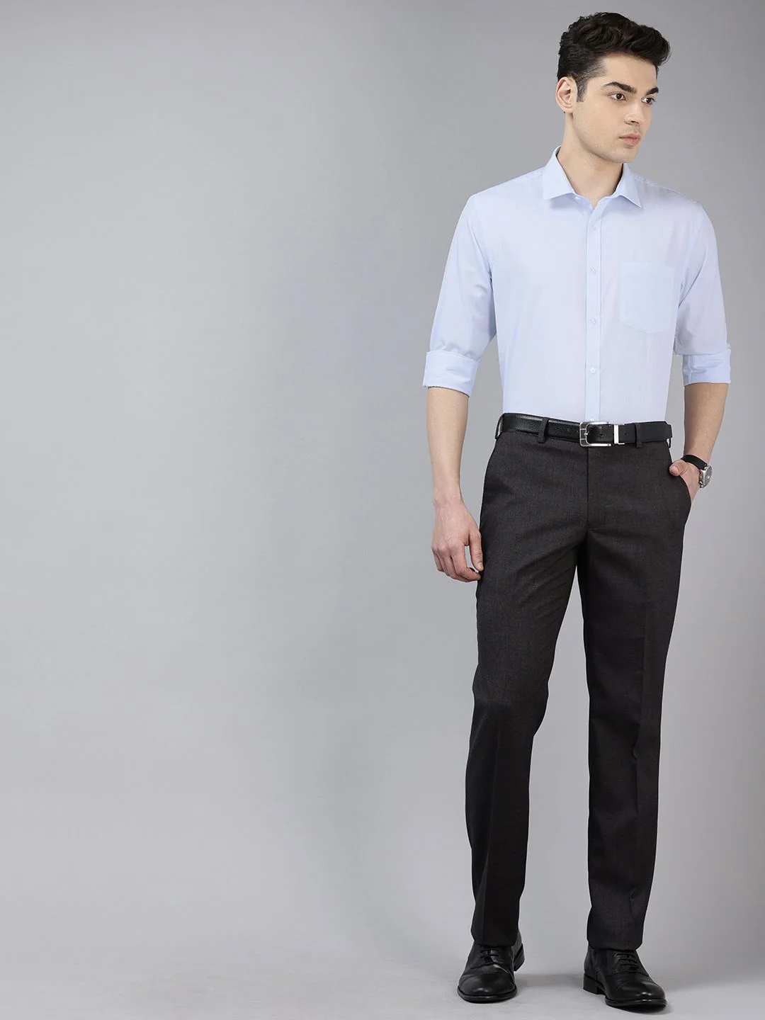 Park Avenue Self-Design Slim Fit Formal Shirt - Image 6