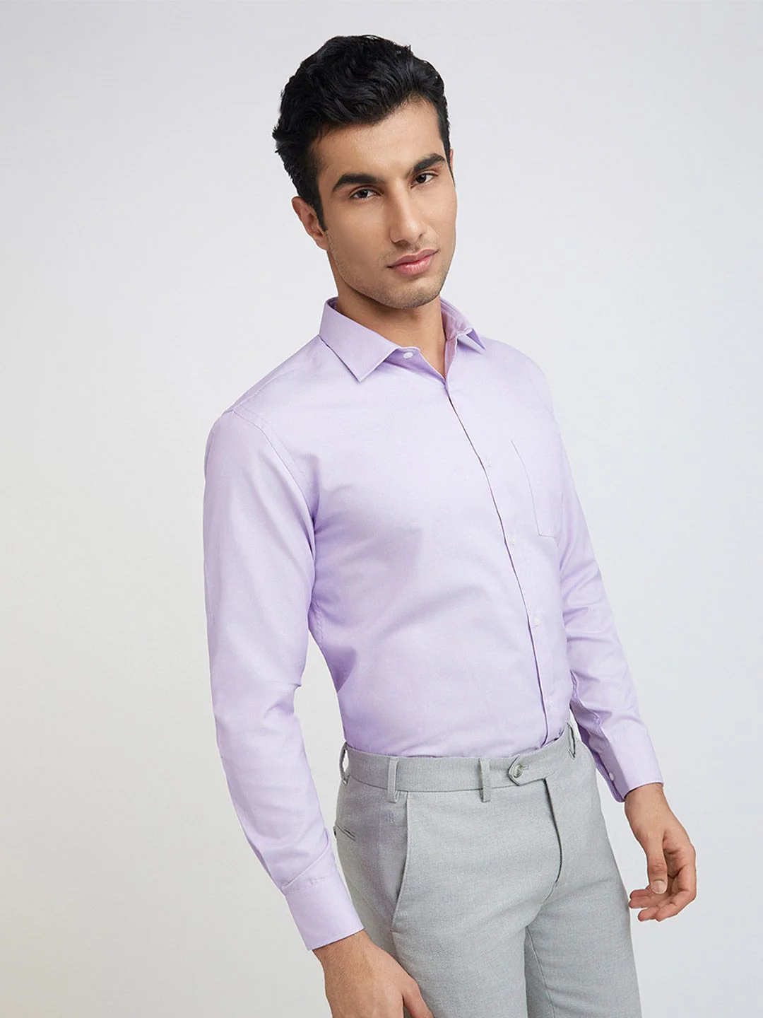 Park Avenue Self Design Slim Fit Opaque Formal Shirt - Image 3