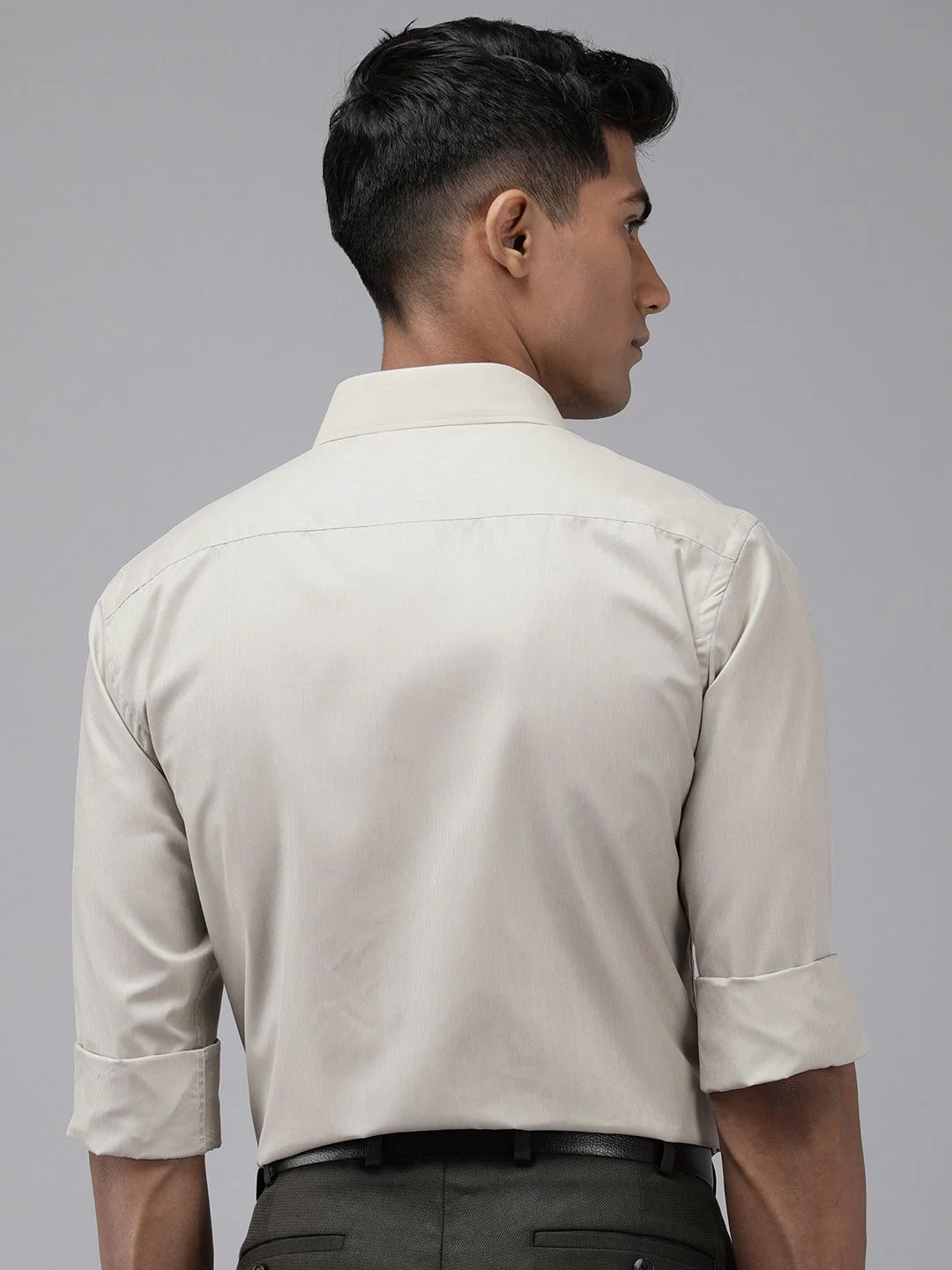Park Avenue Self Design Slim Fit Opaque Formal Shirt - Image 4