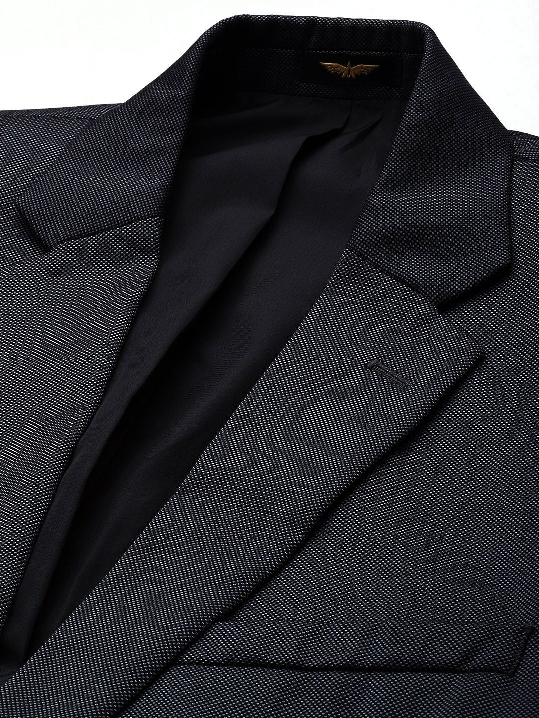 Park Avenue Self Design Textured Blazer With Trouser Party Suits - Image 2