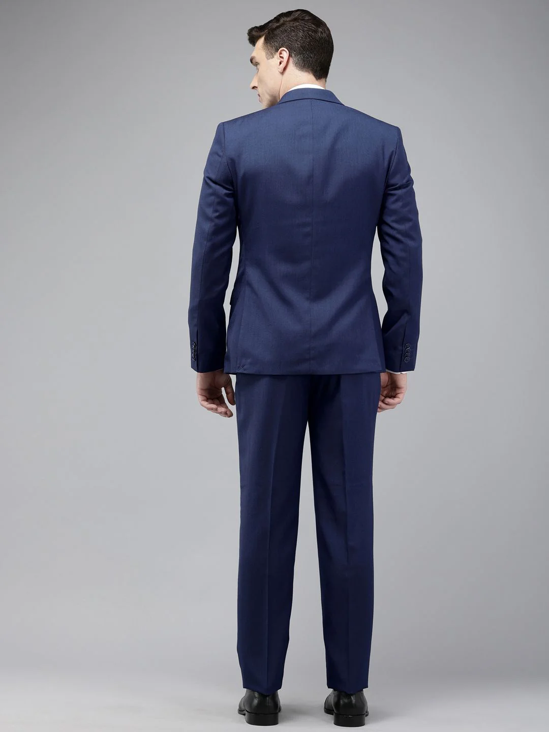 Park Avenue Self Design Textured Single Breasted 3-Peice Formal Suit - Image 5