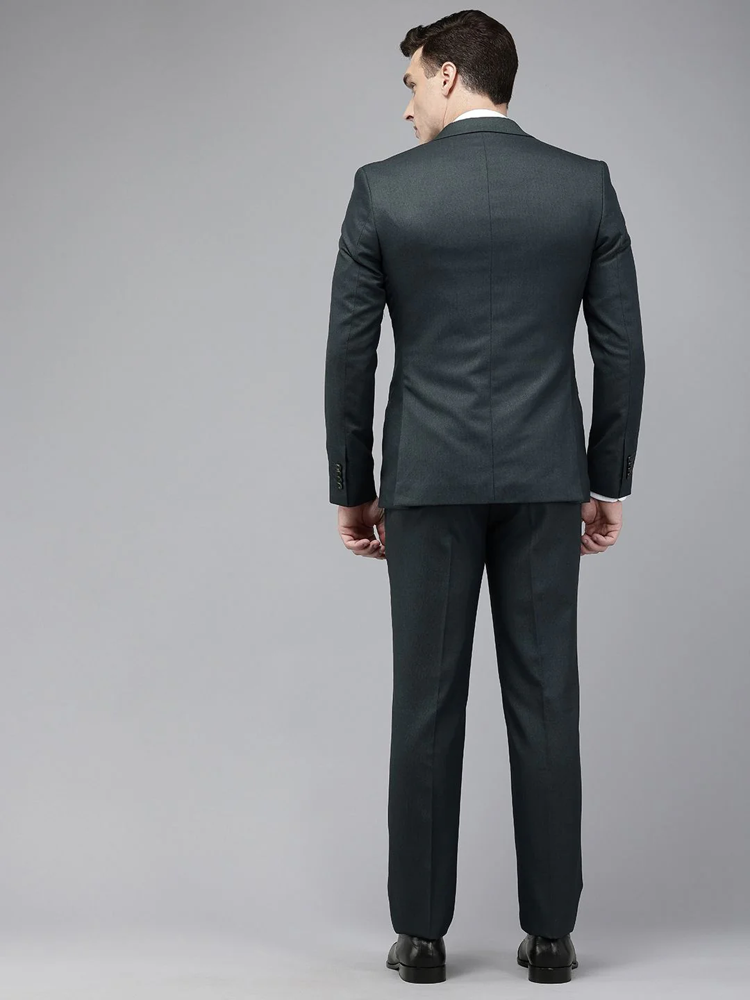 Park Avenue Self Design Textured Single Breasted Super Slim Fit 3-Peice Formal Suit - Image 5