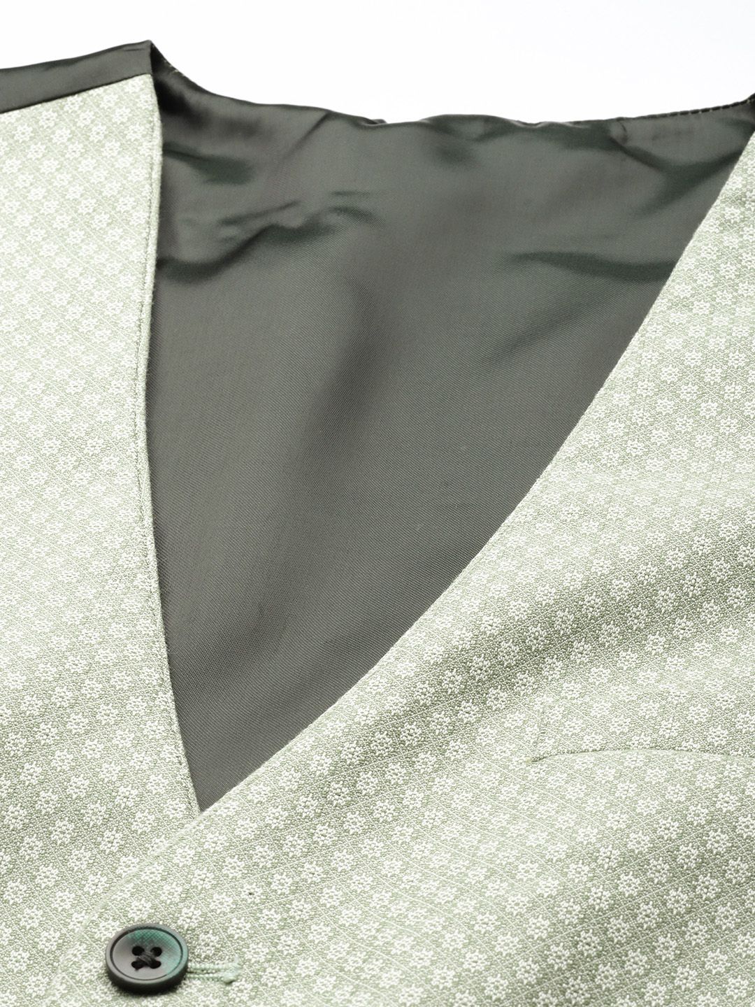Park Avenue Self Design Textured Single Breasted Super Slim Fit 3-Peice Formal Suit - Image 6