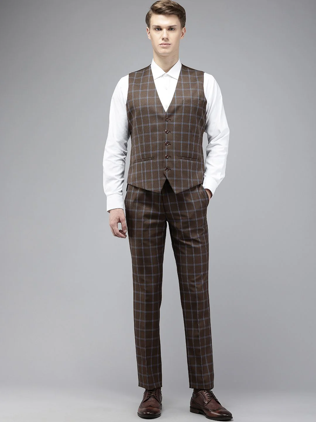 Park Avenue Single Breasted Slim Fit 3-Piece Formal Suit - Image 2