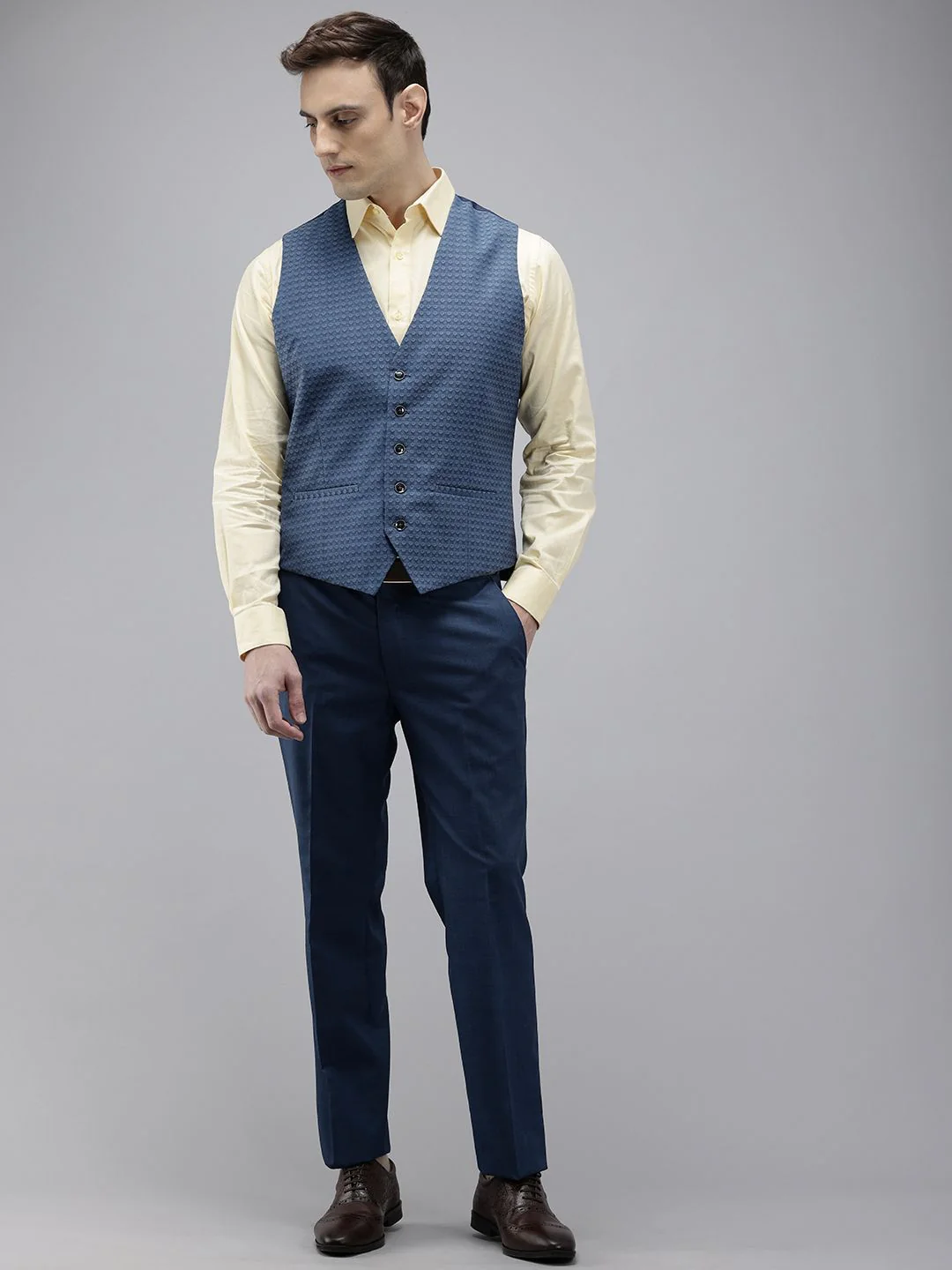 Park Avenue Single Breasted Slim Fit 3-Piece Part Wear Suit - Image 2