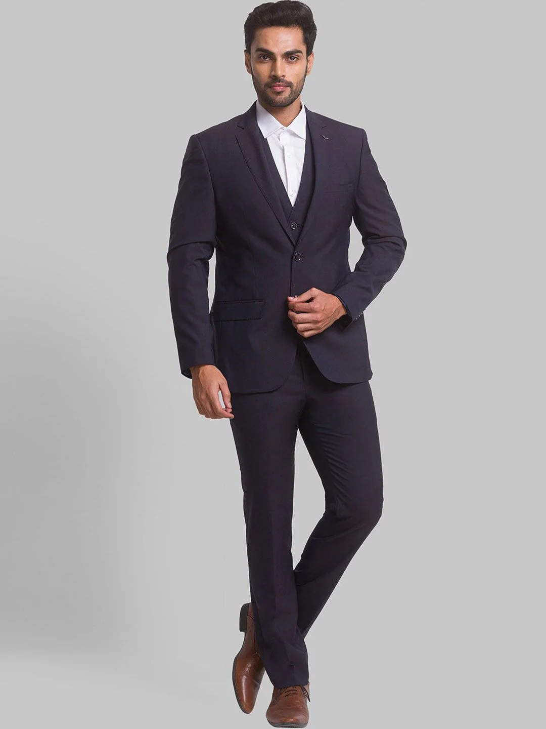 Park Avenue Single-Breasted Super Slim-Fit 3-Piece Formal Suit