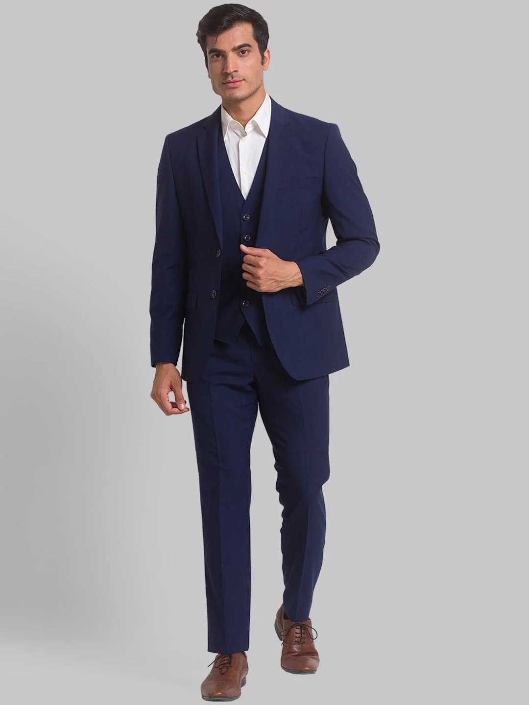 Park Avenue Single-Breasted Super Slim-Fit 3-Piece Formal Suit - Image 6