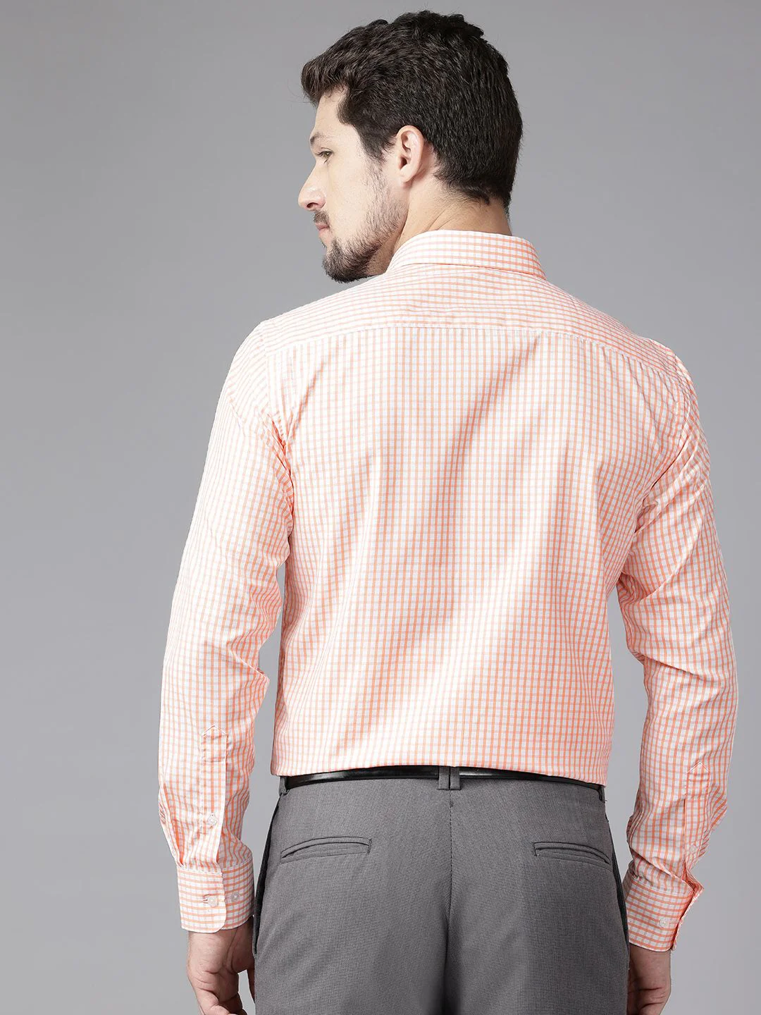 Park Avenue Slim Fit Checked Formal Shirt - Image 4