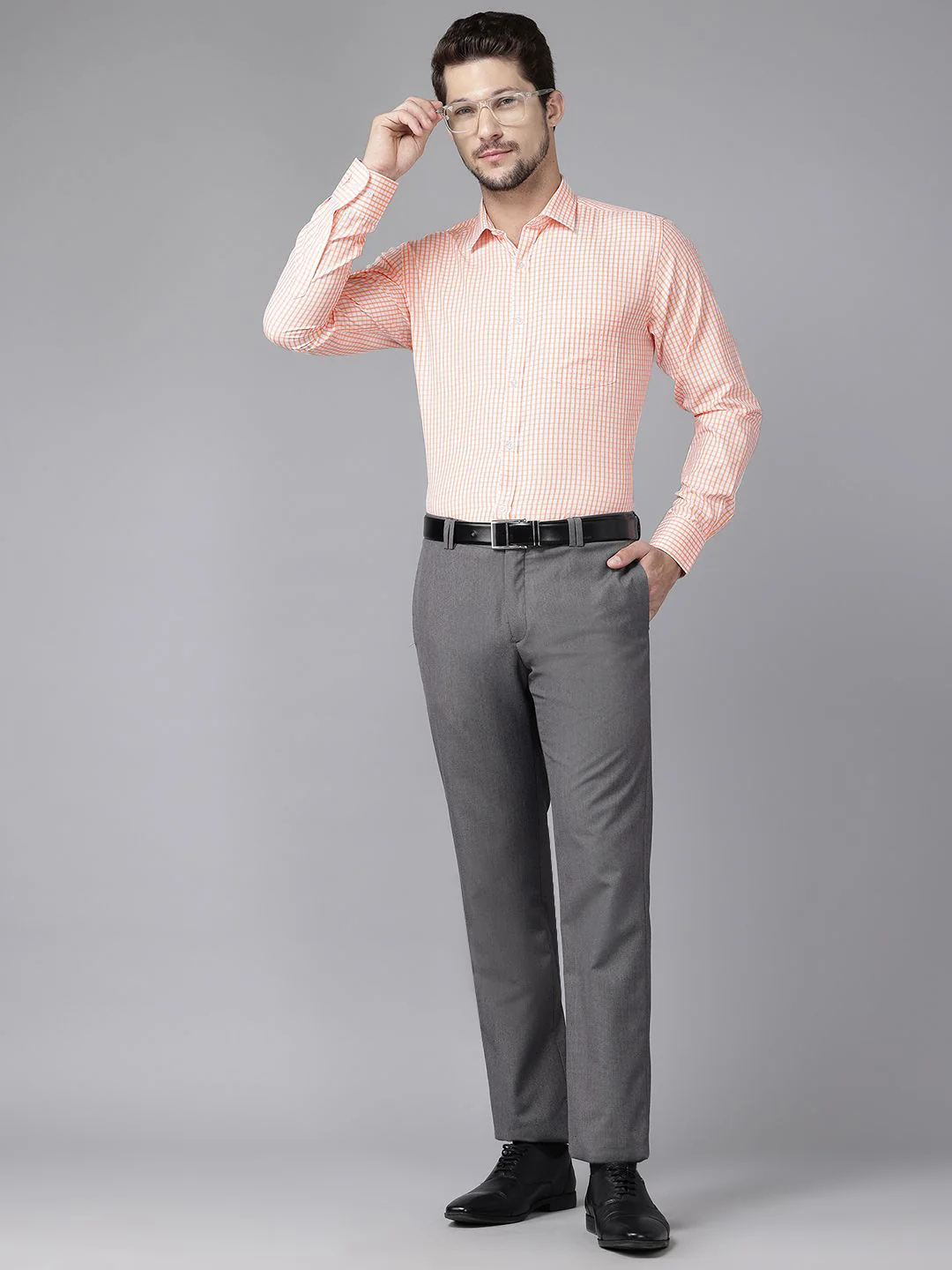 Park Avenue Slim Fit Checked Formal Shirt - Image 6