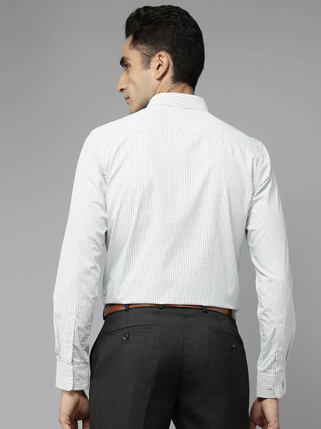 Park Avenue Slim Fit Checked Formal Shirt - Image 4