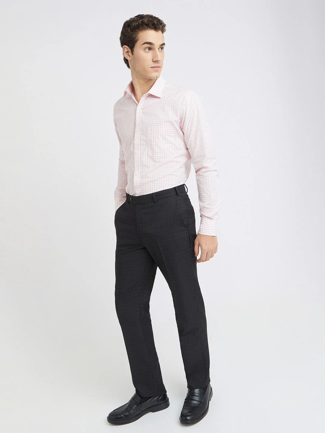 Park Avenue Slim Fit Checked Pure Cotton Formal Shirt - Image 6