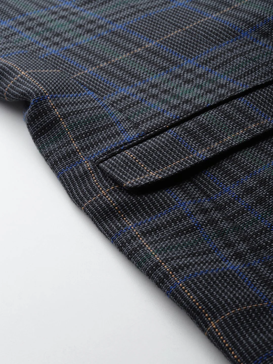 Park Avenue Slim Fit Checked Single-Breasted Blazers - Image 6
