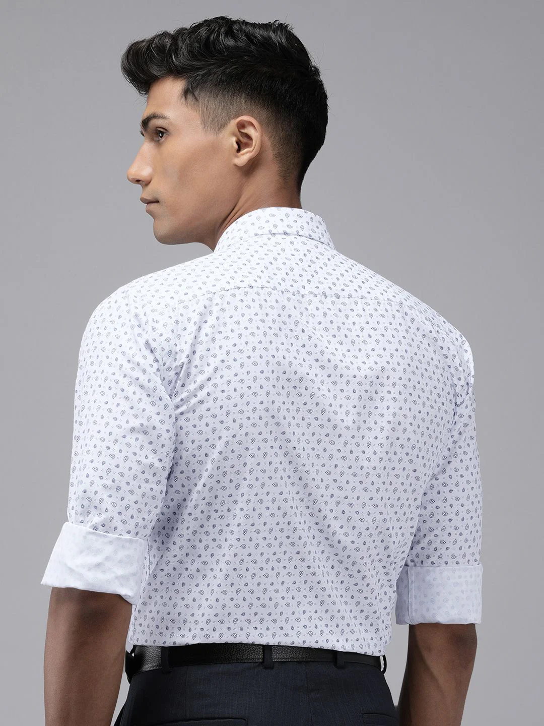 Park Avenue Slim Fit Ethnic Motifs Printed Formal Shirt - Image 4