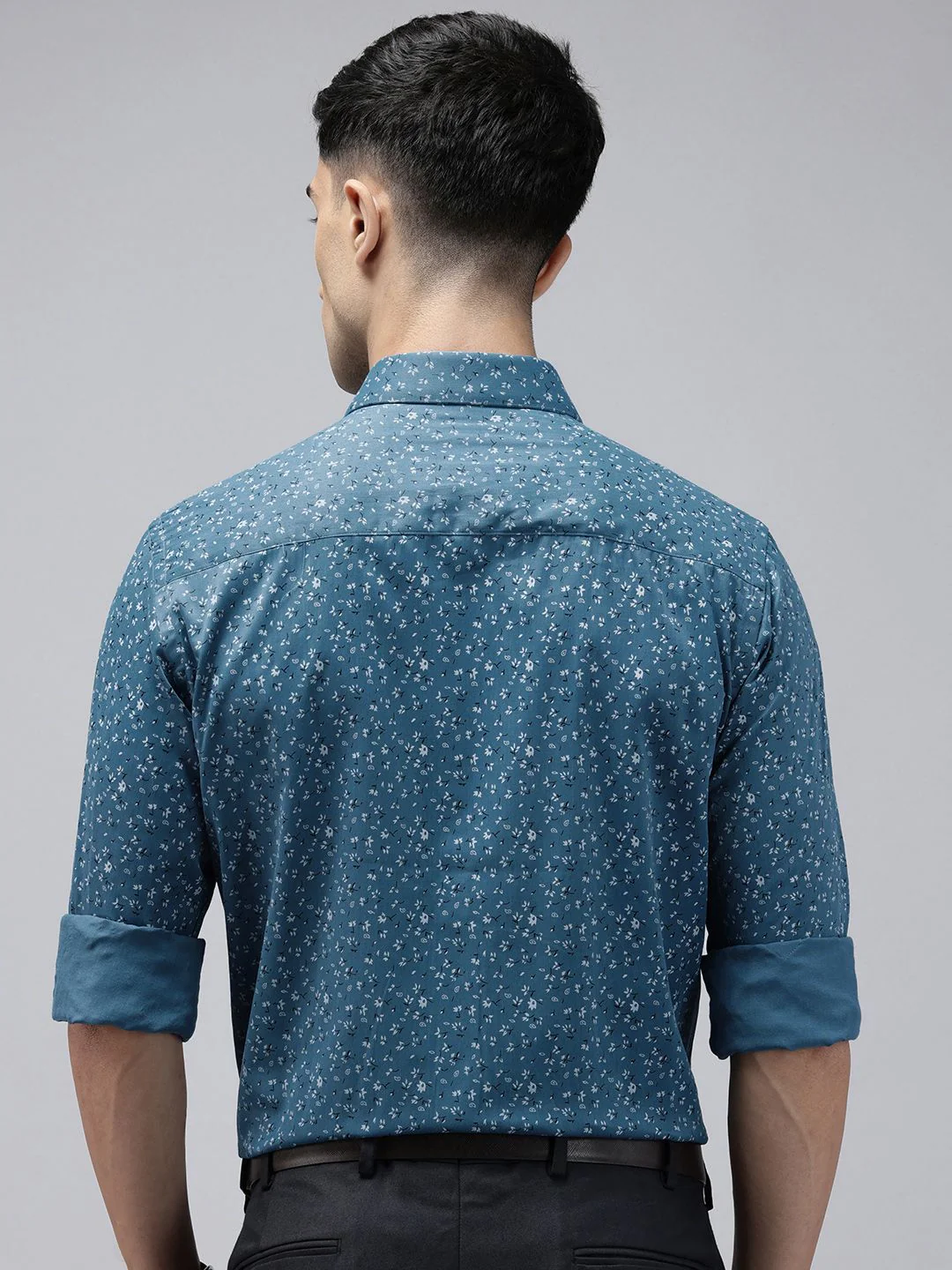 Park Avenue Slim Fit Floral Printed Formal Shirt - Image 4