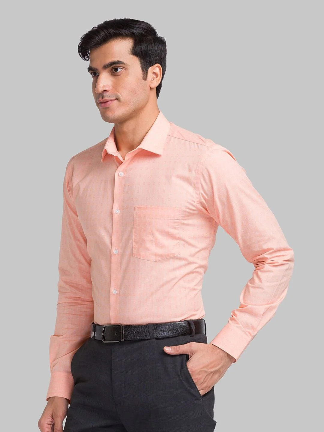 Park Avenue Slim Fit Geometric Printed Pure Cotton Formal Shirt - Image 5