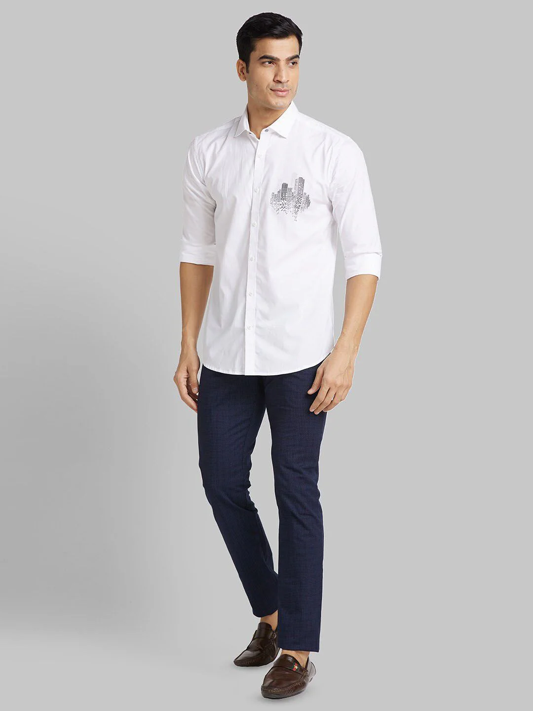 Park Avenue Slim Fit Long Sleeves Cotton Opaque Casual Shirt - Image 6