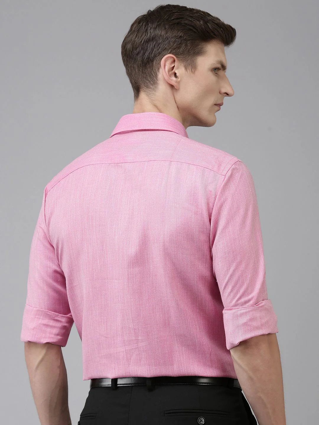 Park Avenue Slim Fit Self Design Textured Formal Shirt - Image 4