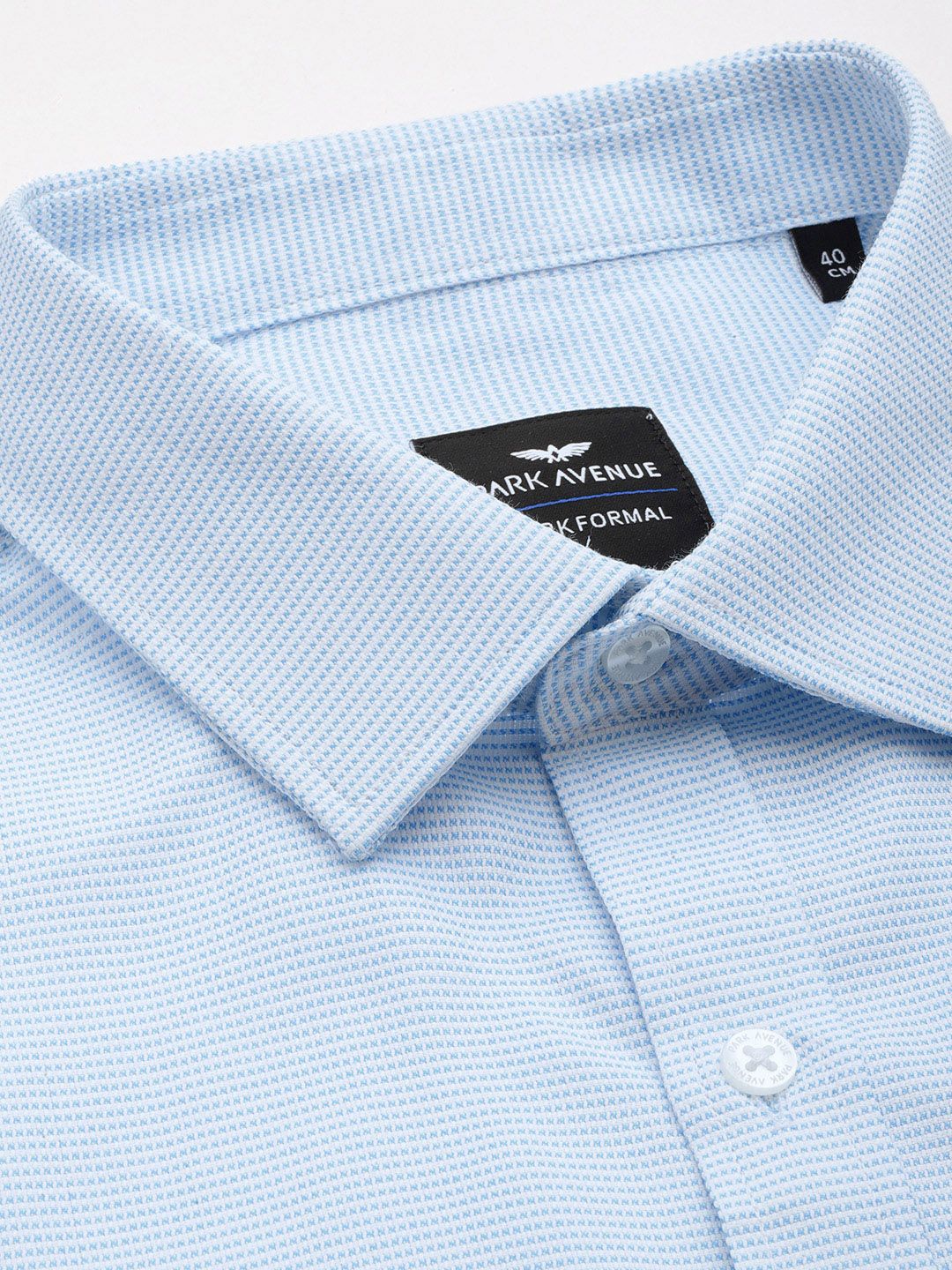 Park Avenue Slim Fit Self Design Textured Opaque Formal Shirt - Image 2
