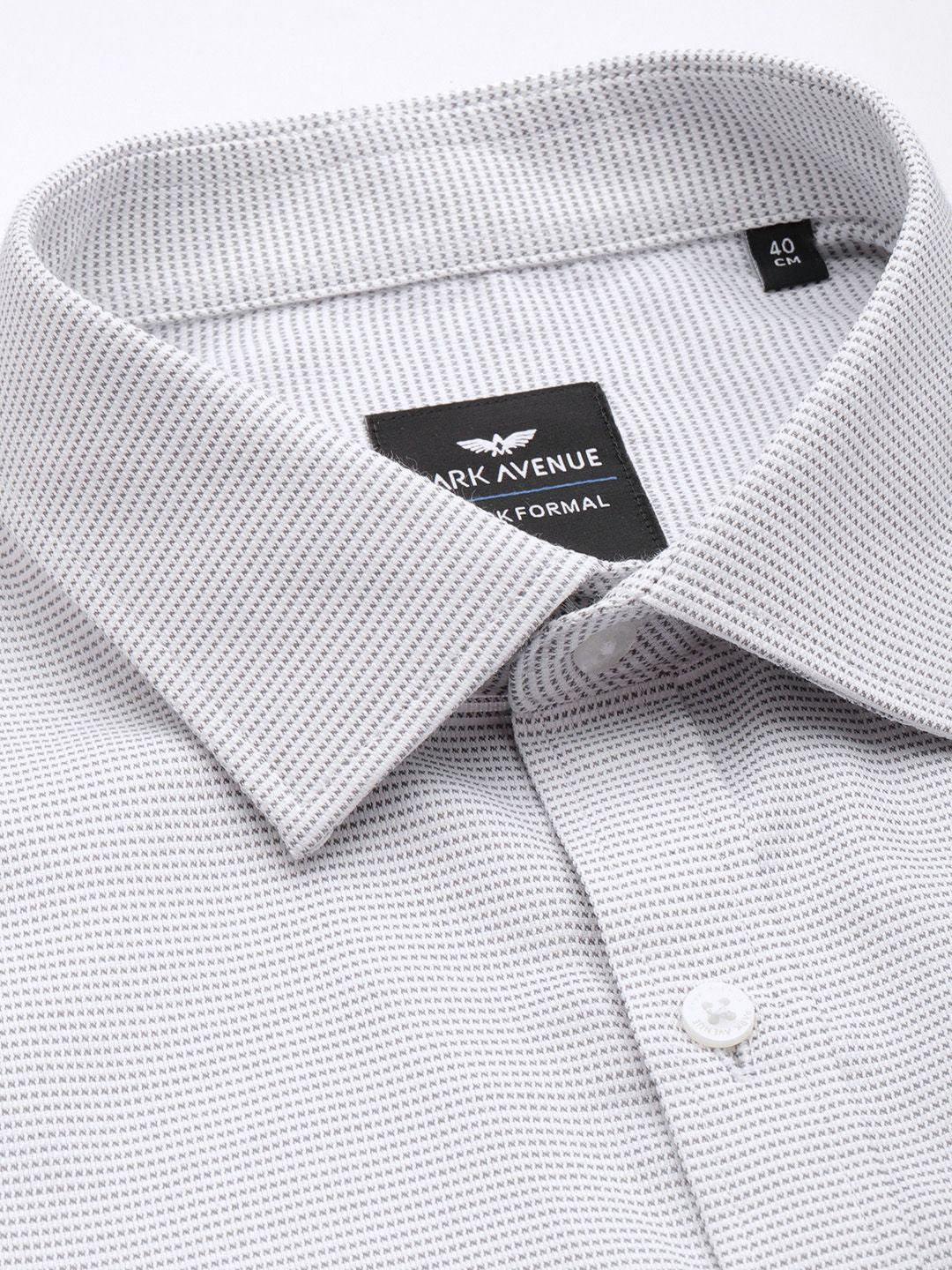 Park Avenue Slim Fit Self Design Textured Opaque Formal Shirt - Image 2