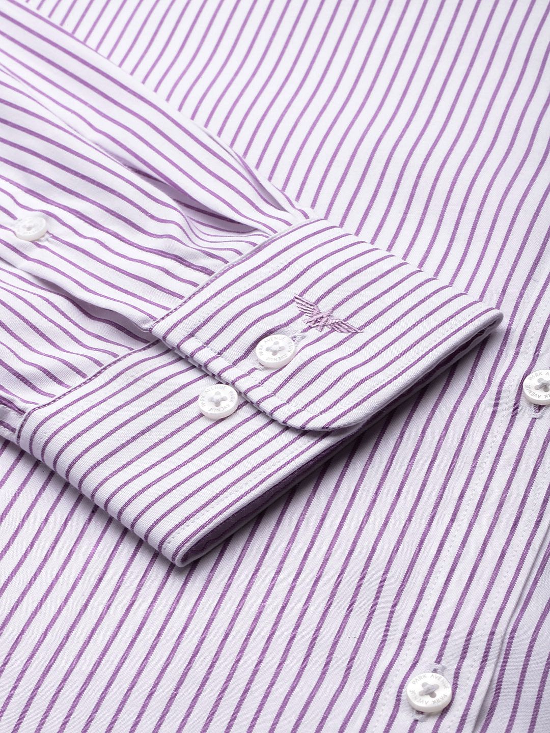 Park Avenue Slim Fit Striped Formal Shirt - Image 3