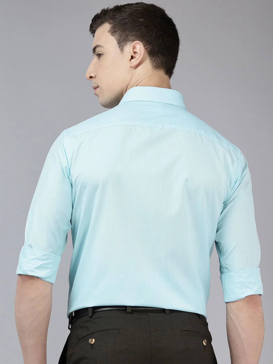 Park Avenue Slim Fit Textured Self Design Formal Shirt - Image 4