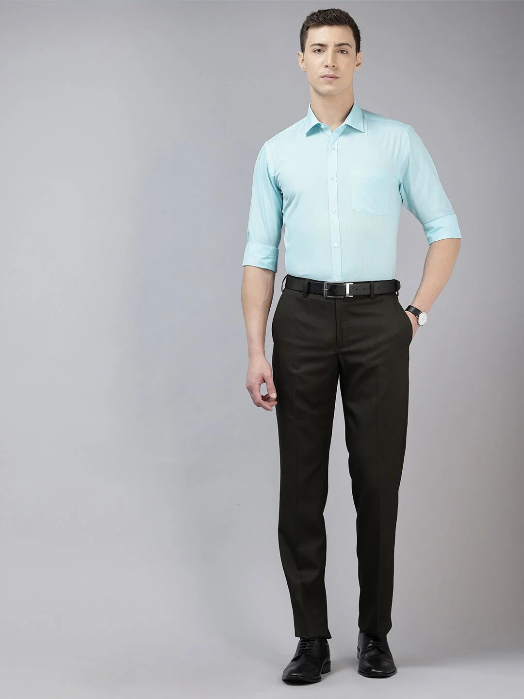 Park Avenue Slim Fit Textured Self Design Formal Shirt - Image 6