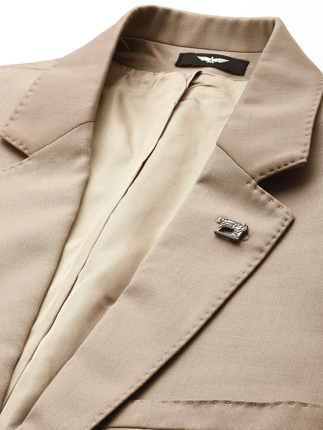 Park Avenue Solid Single Breasted Slim Fit 2 Piece Formal Suits - Image 2