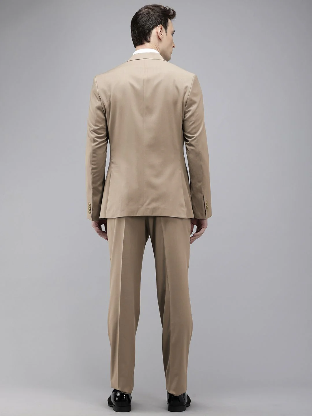 Park Avenue Solid Single Breasted Slim Fit 2 Piece Formal Suits - Image 4