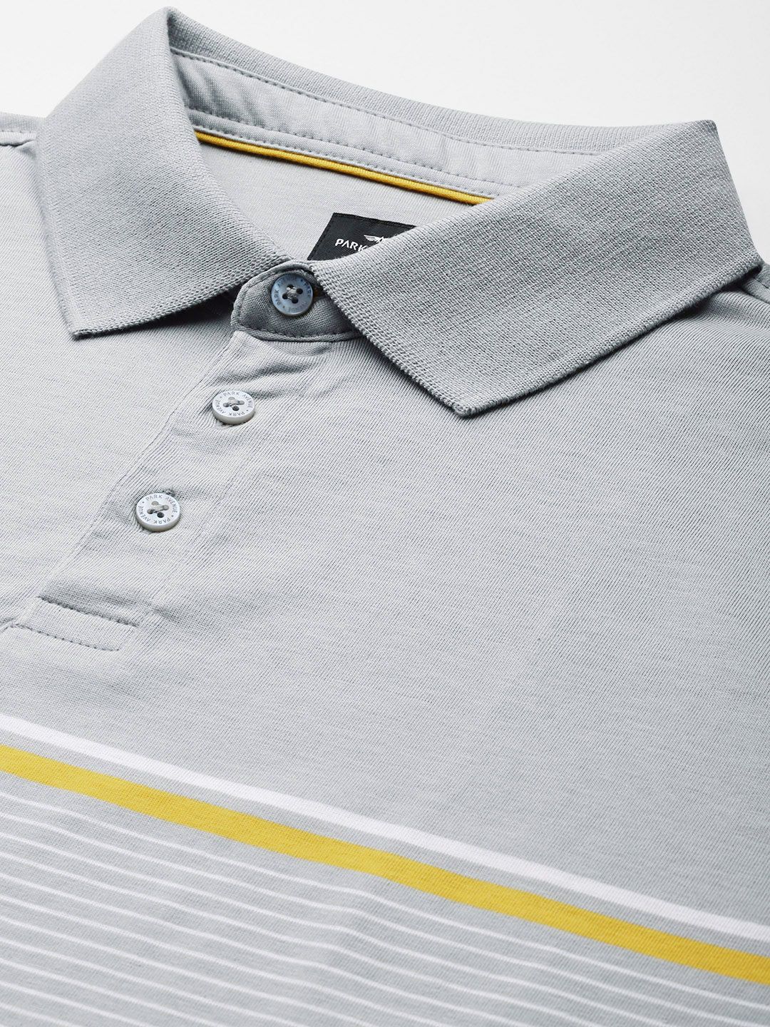 Park Avenue Striped Polo Collar Slim Fit T-shirt - Image 2
