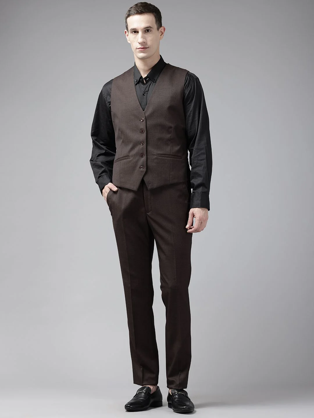 Park Avenue Super Slim Fit 3 Piece Formal Suit - Image 3