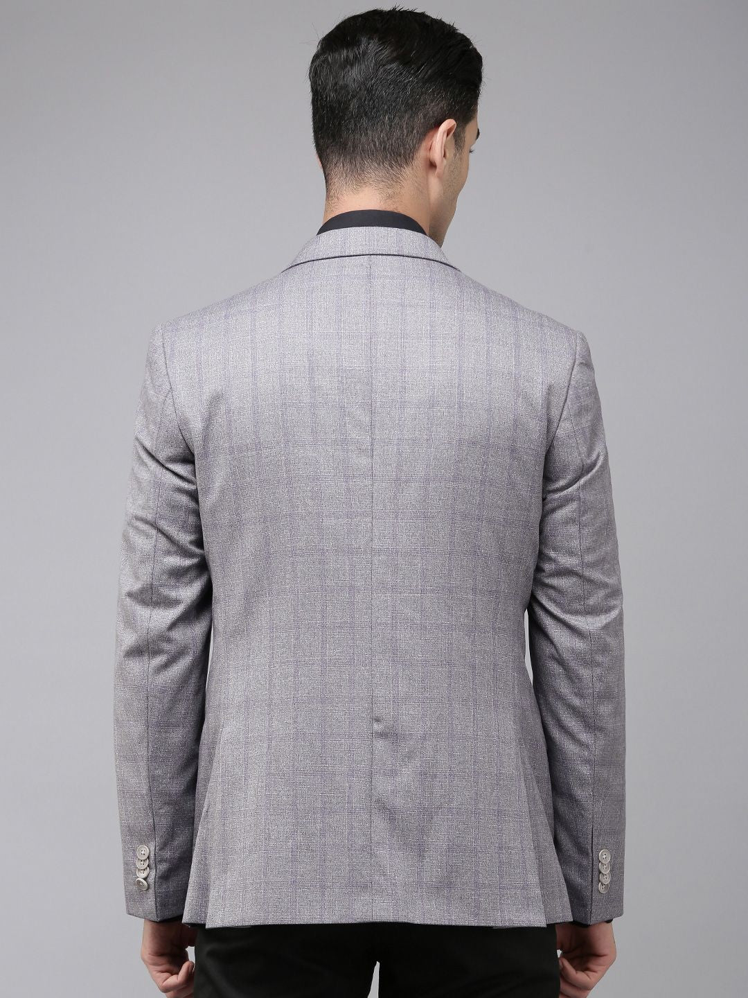 Park Avenue Super Slim Fit Checked Single Breasted Blazer - Image 5