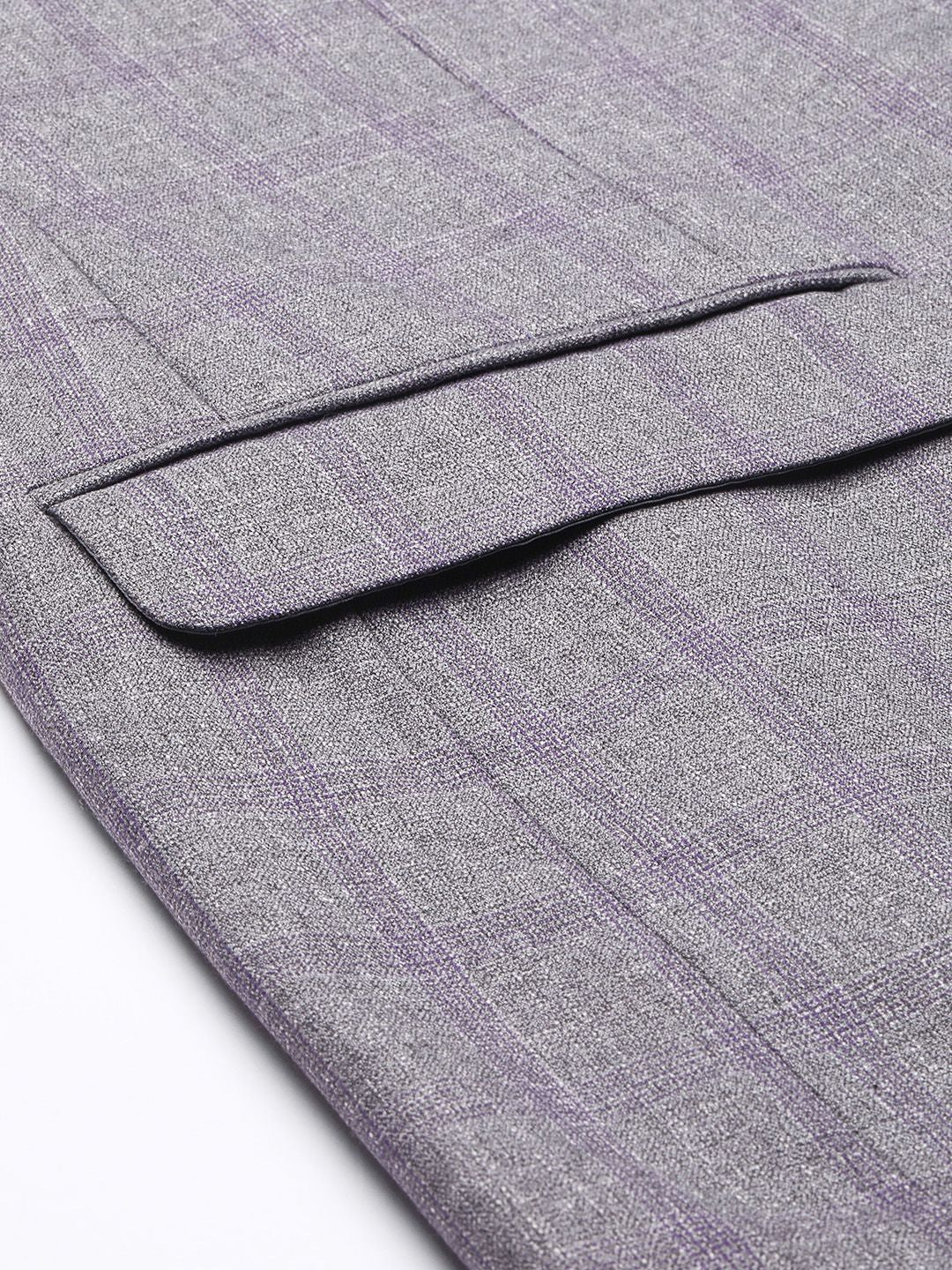 Park Avenue Super Slim Fit Checked Single Breasted Blazer - Image 7