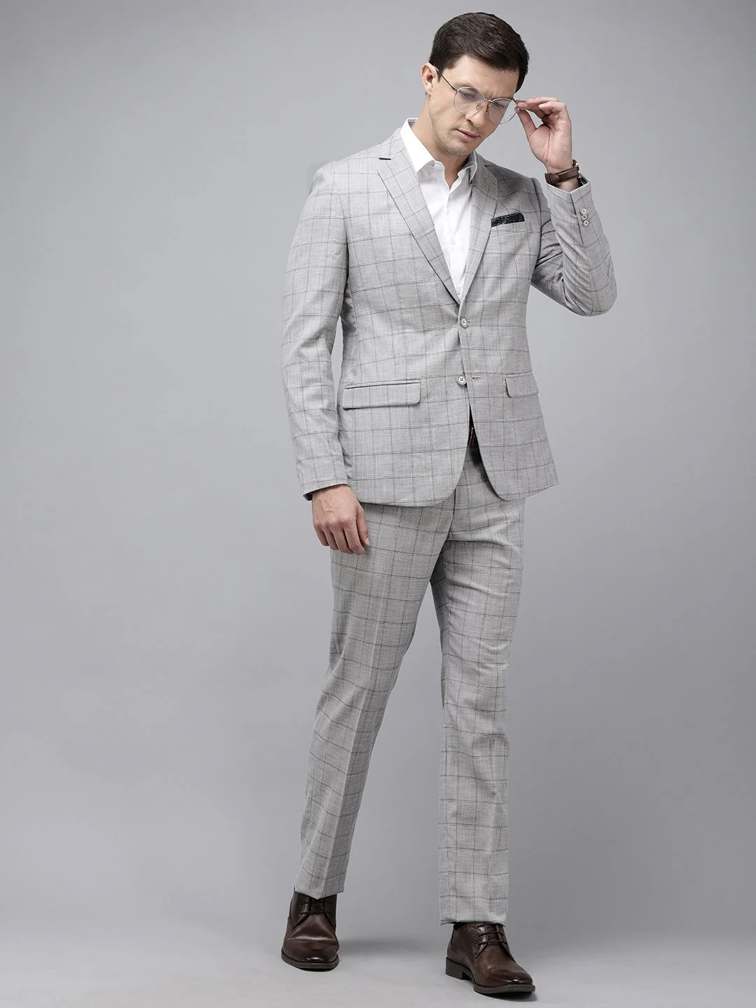 Park Avenue Super Slim Fit Notched Lapel Collar 2 Piece Formal Suit - Image 6