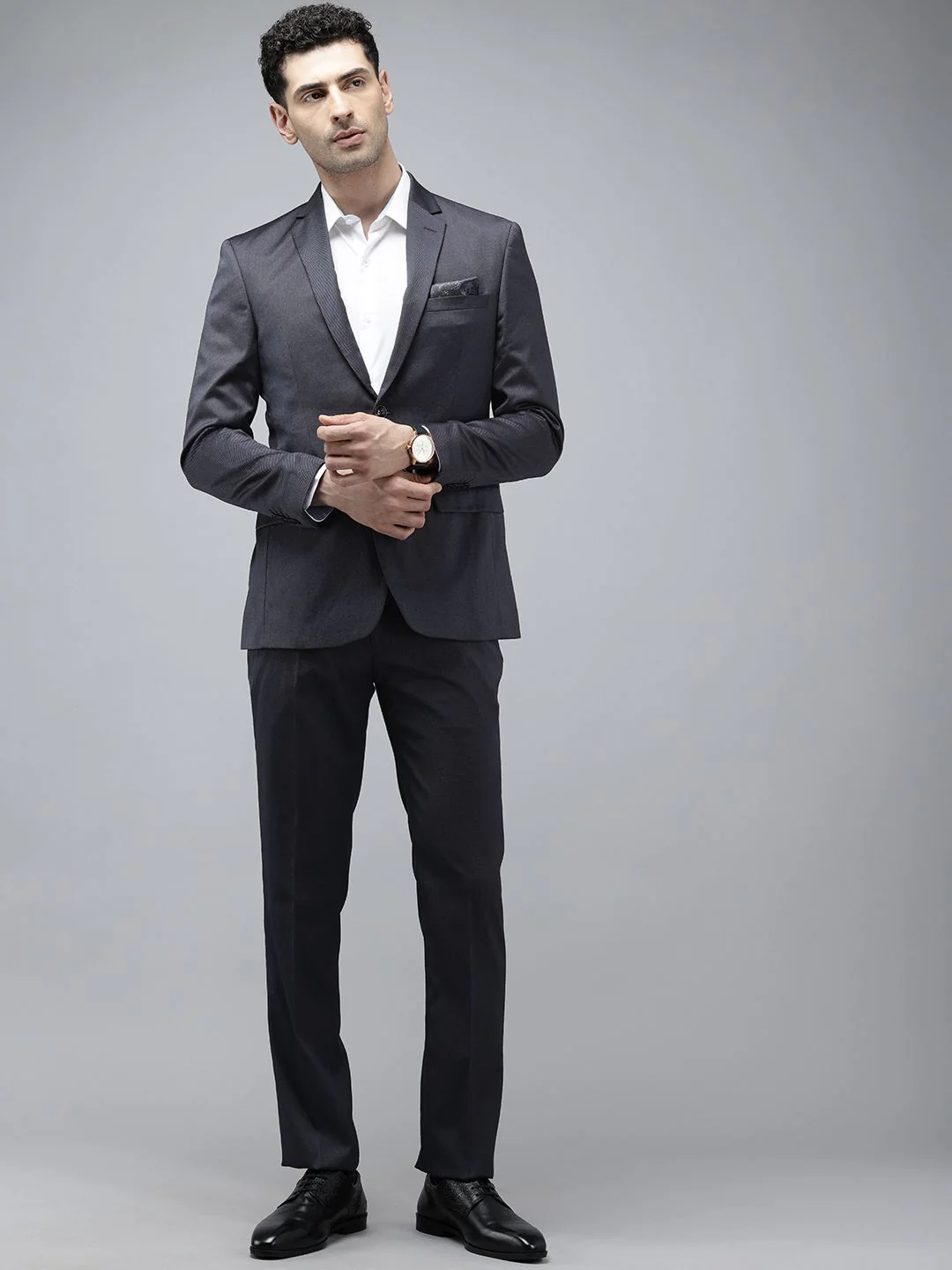 Park Avenue Super Slim Fit Notched Lapel Collar 2 Piece Party Suit - Image 6
