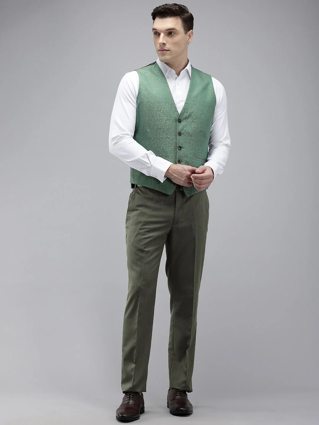 Park Avenue Super Slim Fit Notched Lapel Collar 3 Piece Party Suit - Image 2