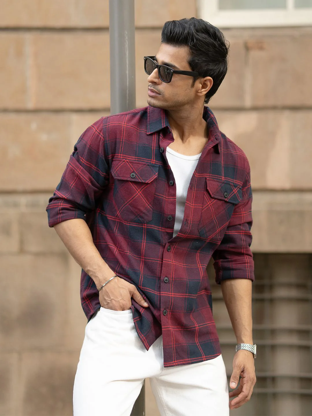 Powerlook Checked Casual Shirt - Image 6