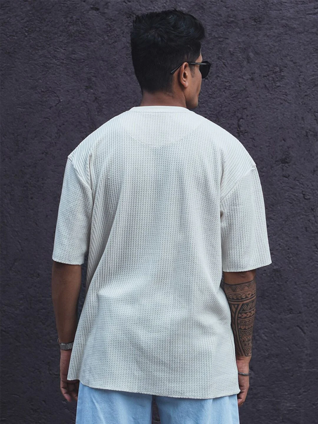 Powerlook Drop-Shoulder Sleeves Oversized Half Sleeves T Shirt - Image 5