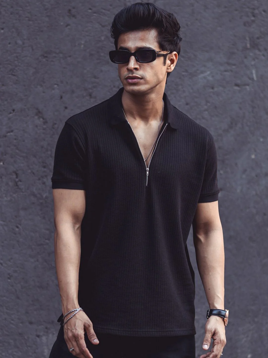Powerlook Henley Neck Long Sleeves Cotton T-shirt