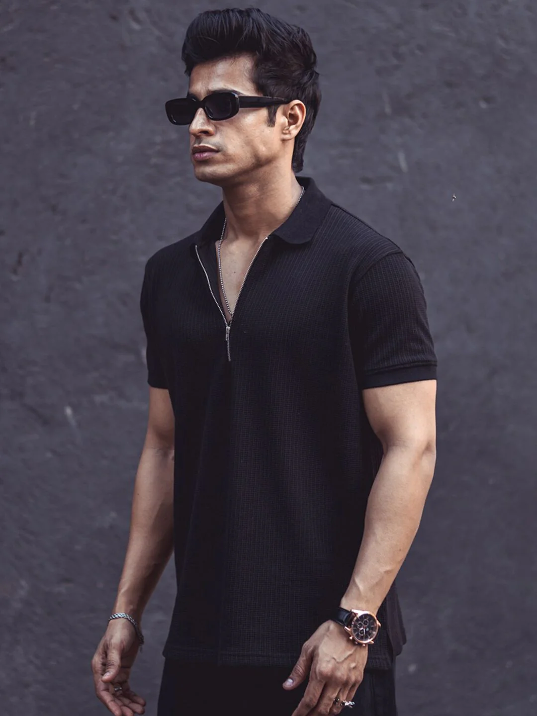 Powerlook Henley Neck Long Sleeves Cotton T-shirt - Image 5