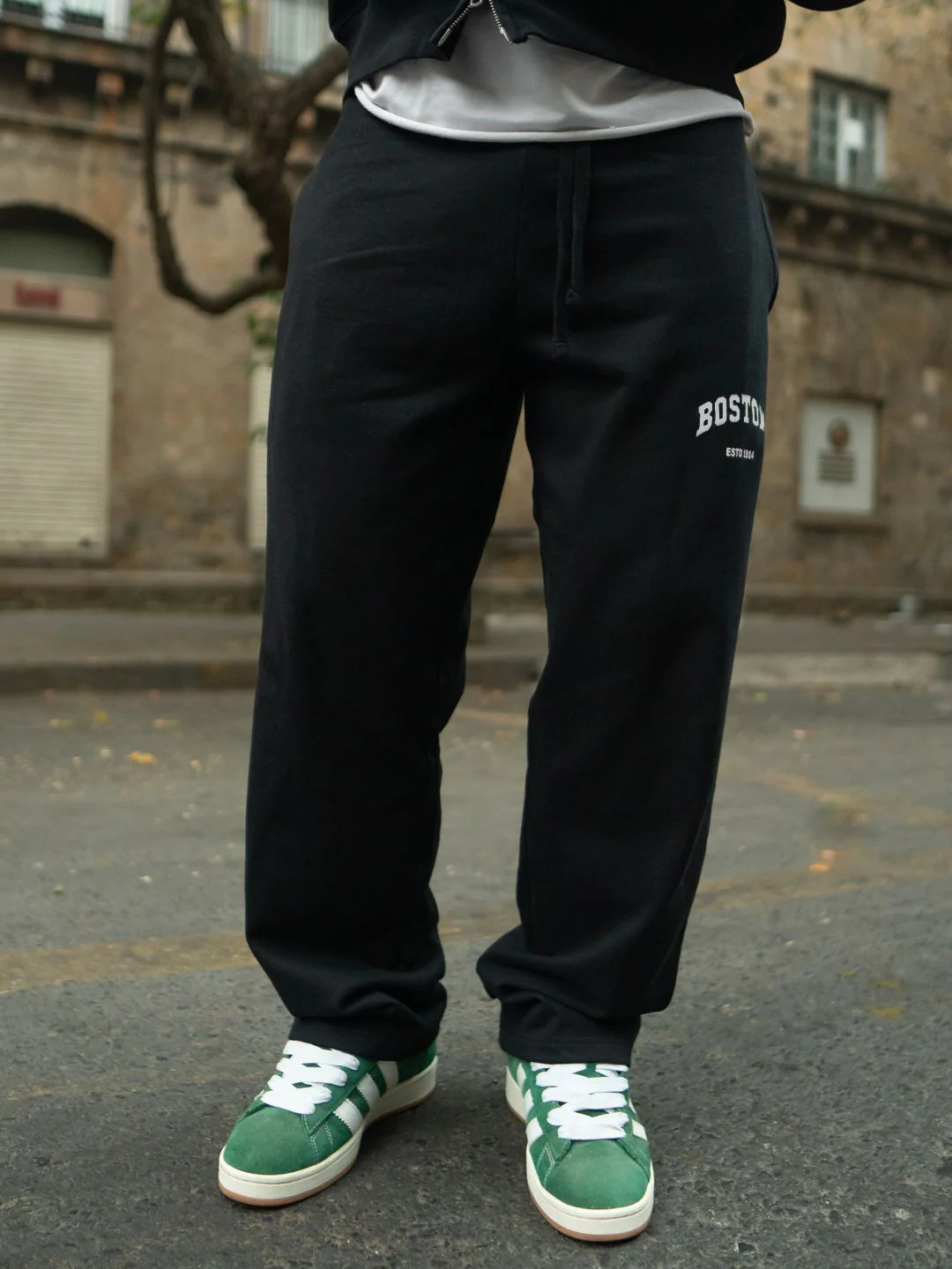 Powerlook Men Black Printed Baggy Trackpant - Image 6