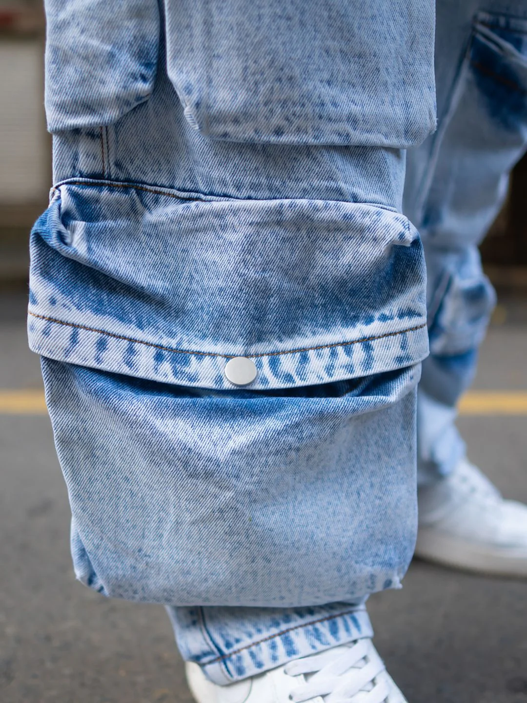 Powerlook Men Cotton Loose Fit Cargos Trousers - Image 7