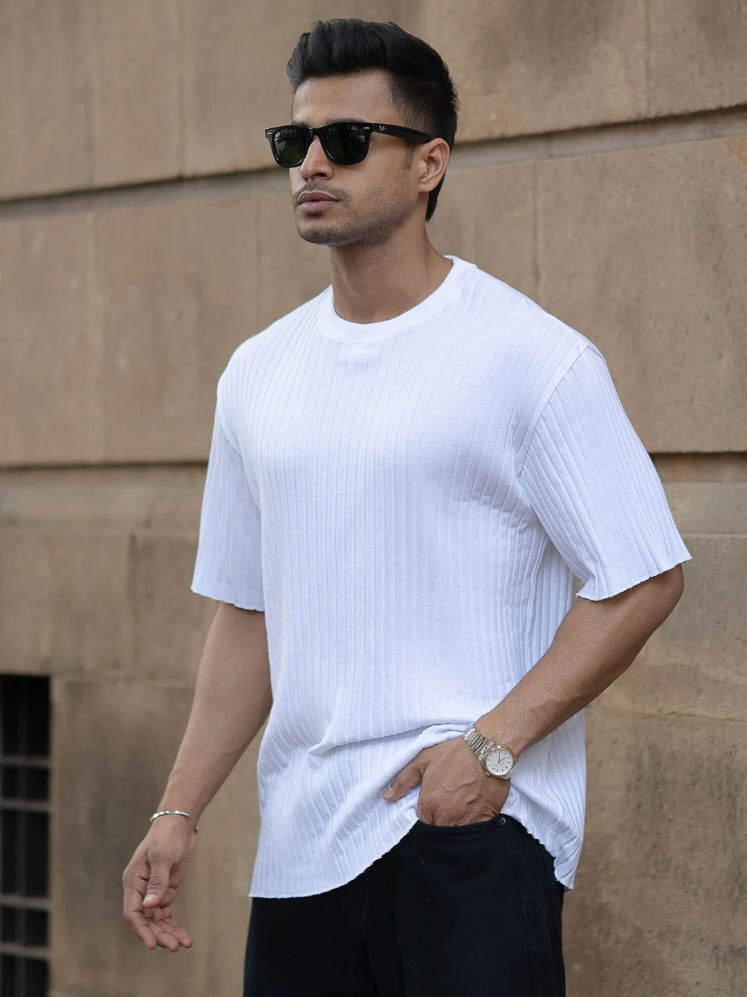 Powerlook Men Drop-Shoulder Sleeves Oversized T-shirt - Image 6