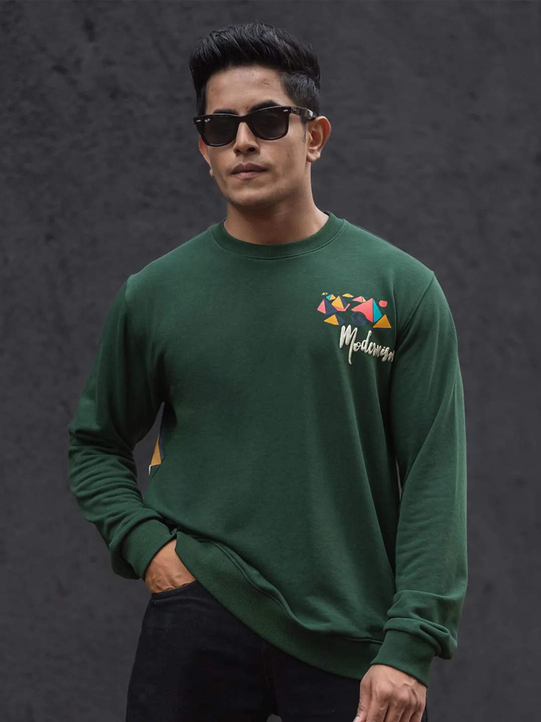 Powerlook Men Graphic Printed Round Neck Sweatshirt - Image 3