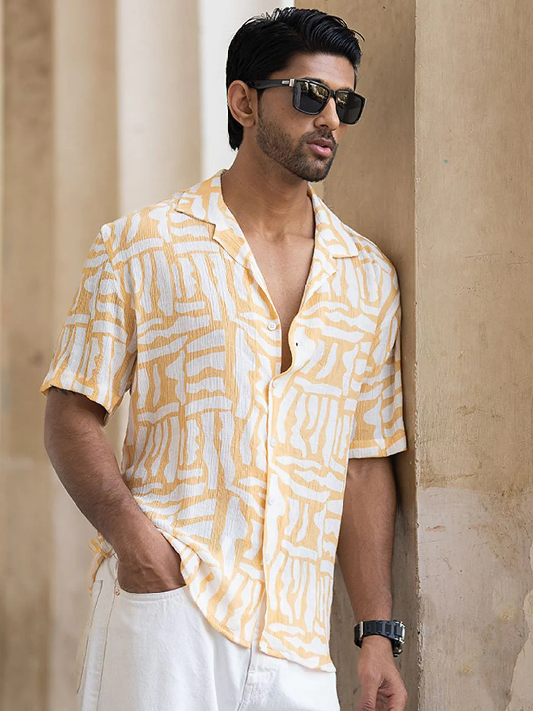 Powerlook Men Horizontal Stripes Opaque Printed Casual Shirt - Image 3